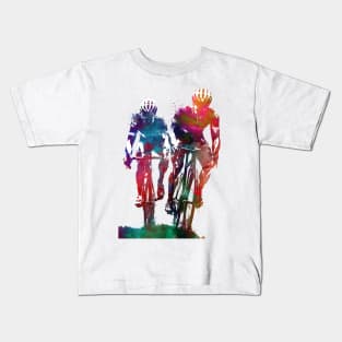 Two bikers sport art Kids T-Shirt